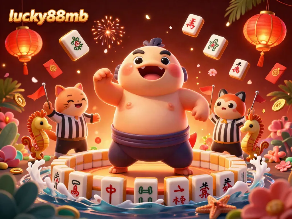 Engage with luck at lucky88mb in a vibrant underwater casino scene featuring a fugu and a wise catfish referee.