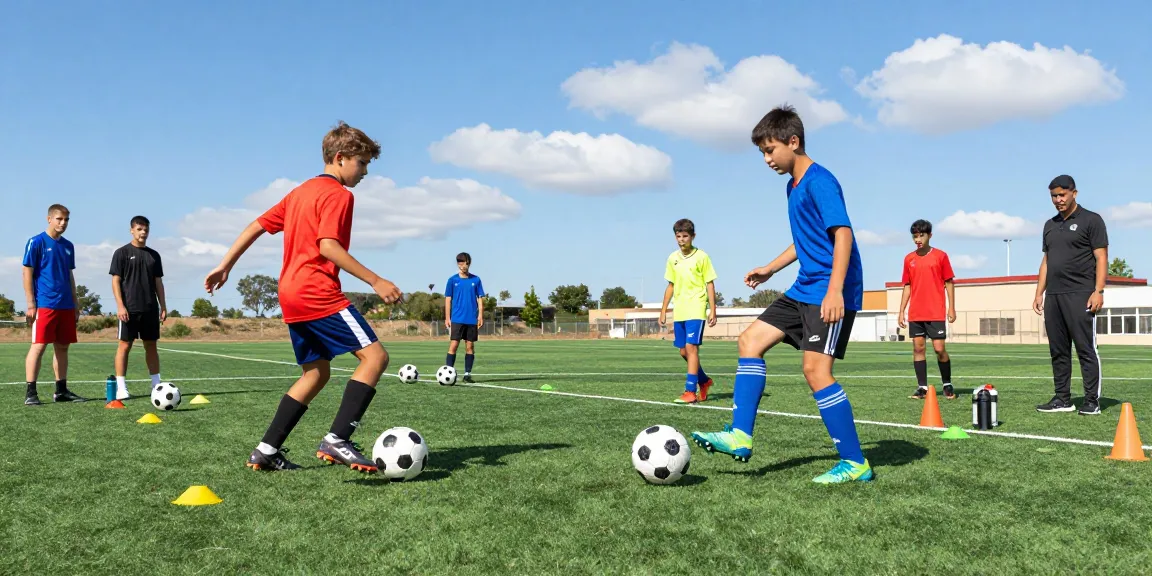 Trainingsball Fußball von Mantom während eines intensiven Trainings auf dem Platz.