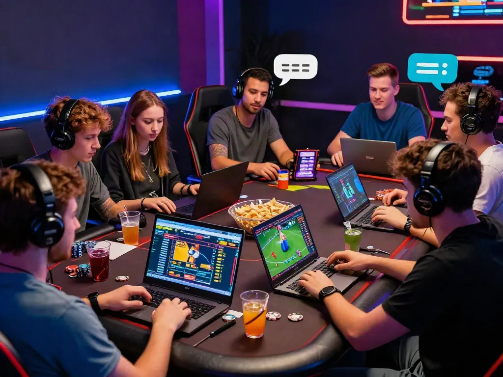 Players engaging in interactive games at https://nbet.group/ showing vibrant atmosphere and online community.