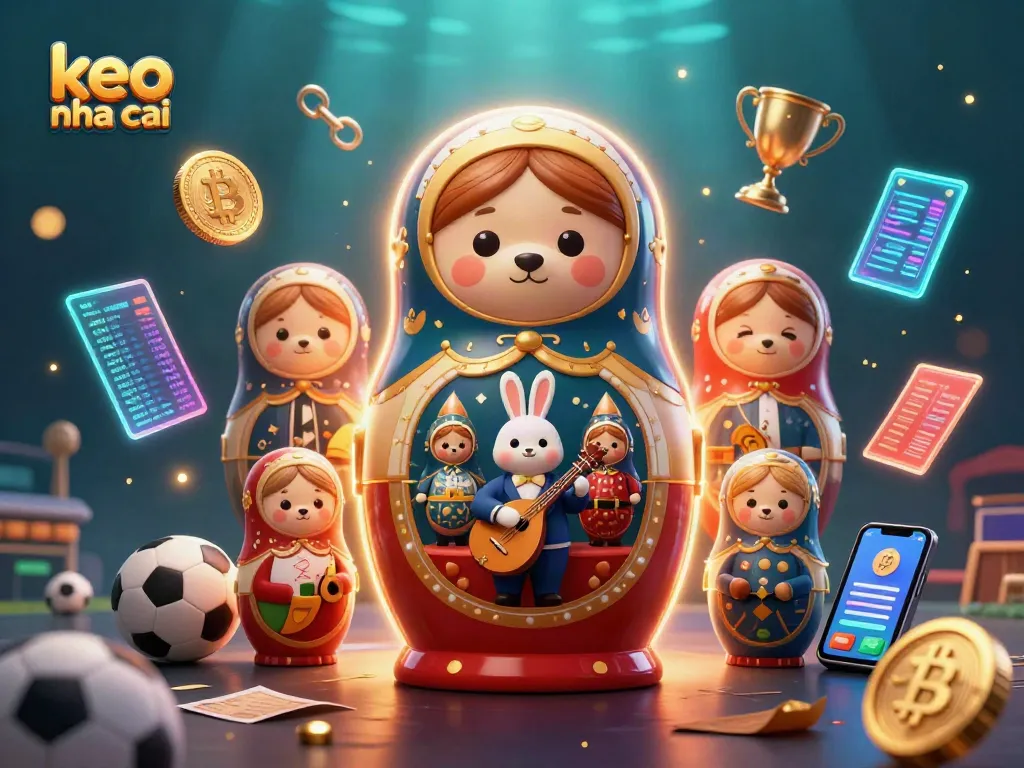 Engage with keo nha cai in a vibrant sports betting scene featuring animated characters and dynamic gaming elements.