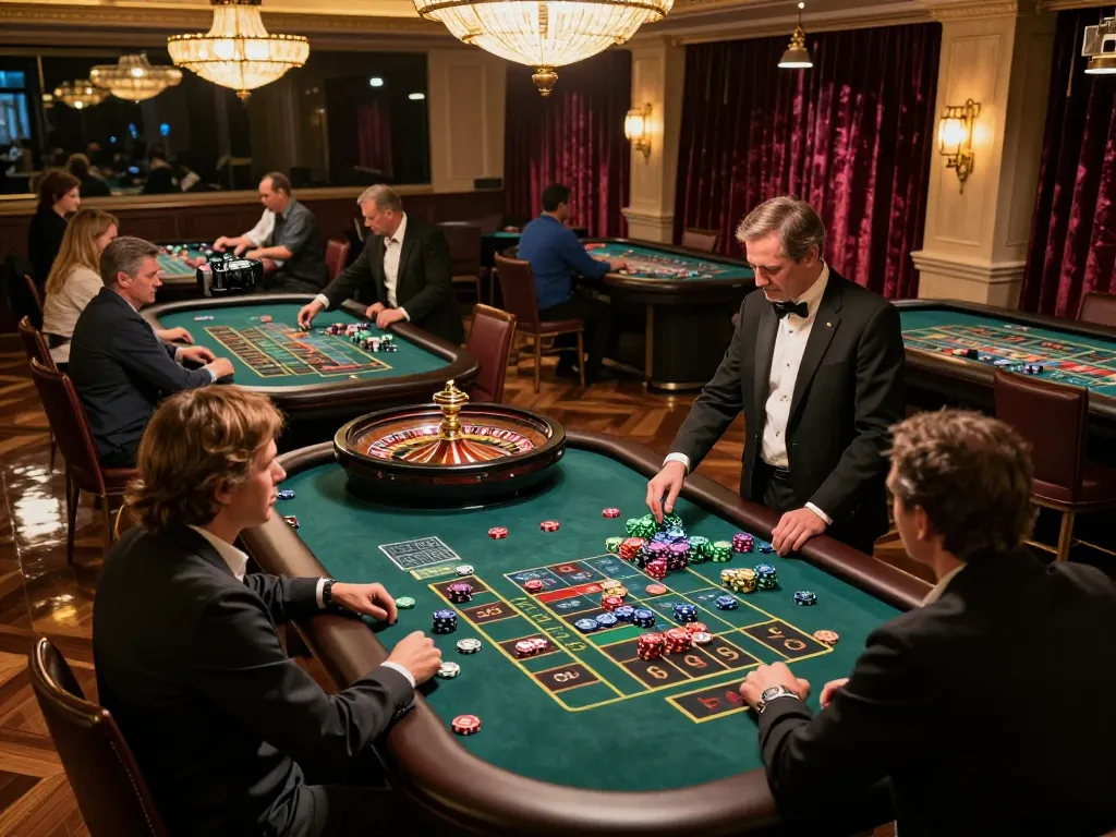 High-stakes roulette gameplay at https://lc88.it.com/ featuring engaged players and vibrant casino atmosphere