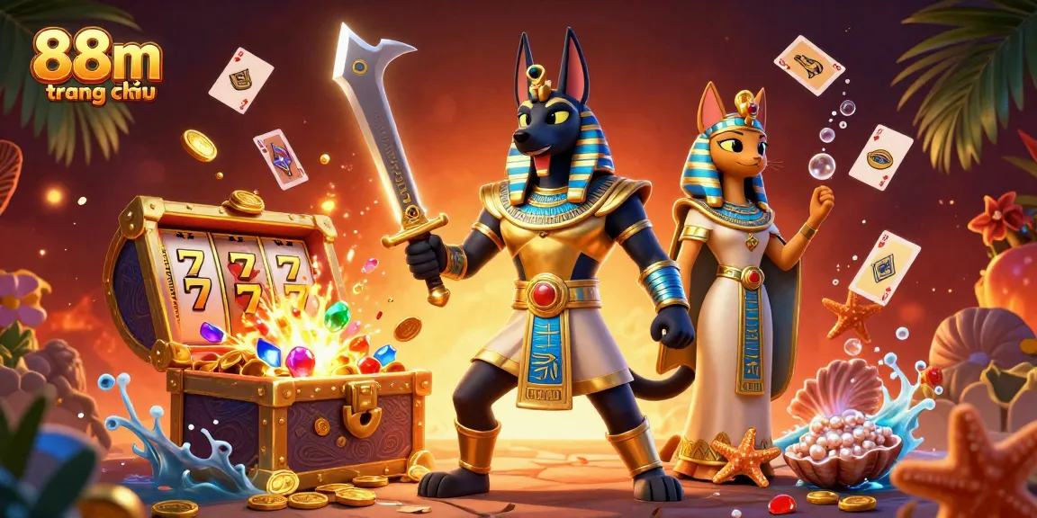 Experience thrilling gaming at 88m trang chủ with dynamic characters and vibrant casino elements.